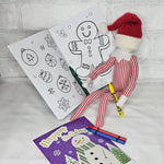 Load image into Gallery viewer, Holiday coloring book and crayons
