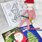 Load image into Gallery viewer, Holiday coloring book and crayons
