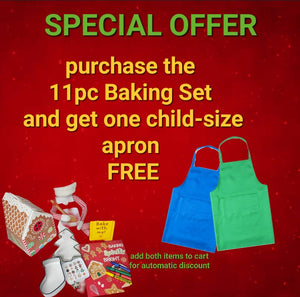 Baking Set: Elf +Kid Sized 11pc set {Limited Edition}