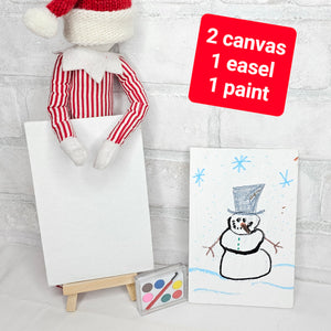 Activity: Paint, Easel + Canvas Elf Artist 4pc Set