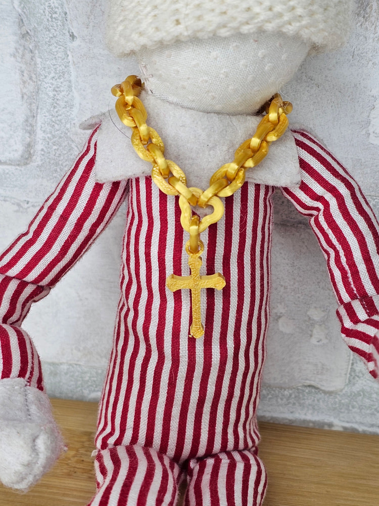 Ornate Cross Hype Chain Necklace - Elf