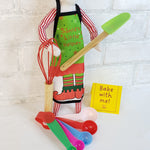 Load image into Gallery viewer, Baking Set: Elf Apron+Kid Sized Utensils  {Limited Edition}
