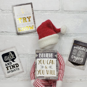4 days of Encouraging Words - elf set  {CLEARANCE}